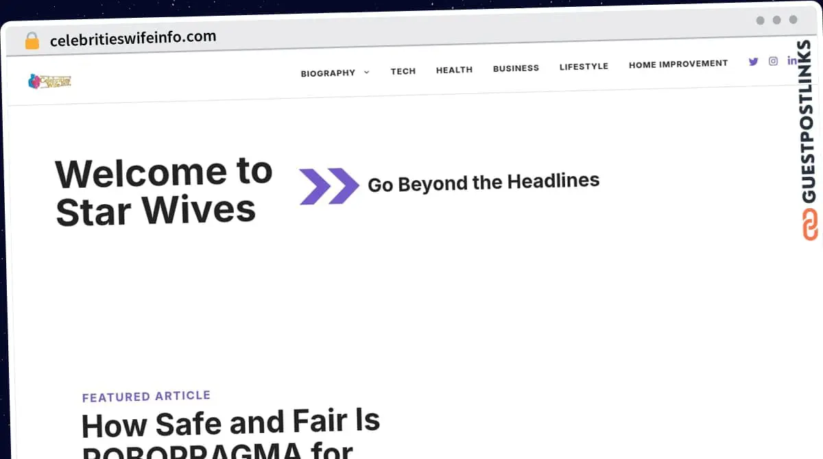 Publish Guest Post on celebritieswifeinfo.com
