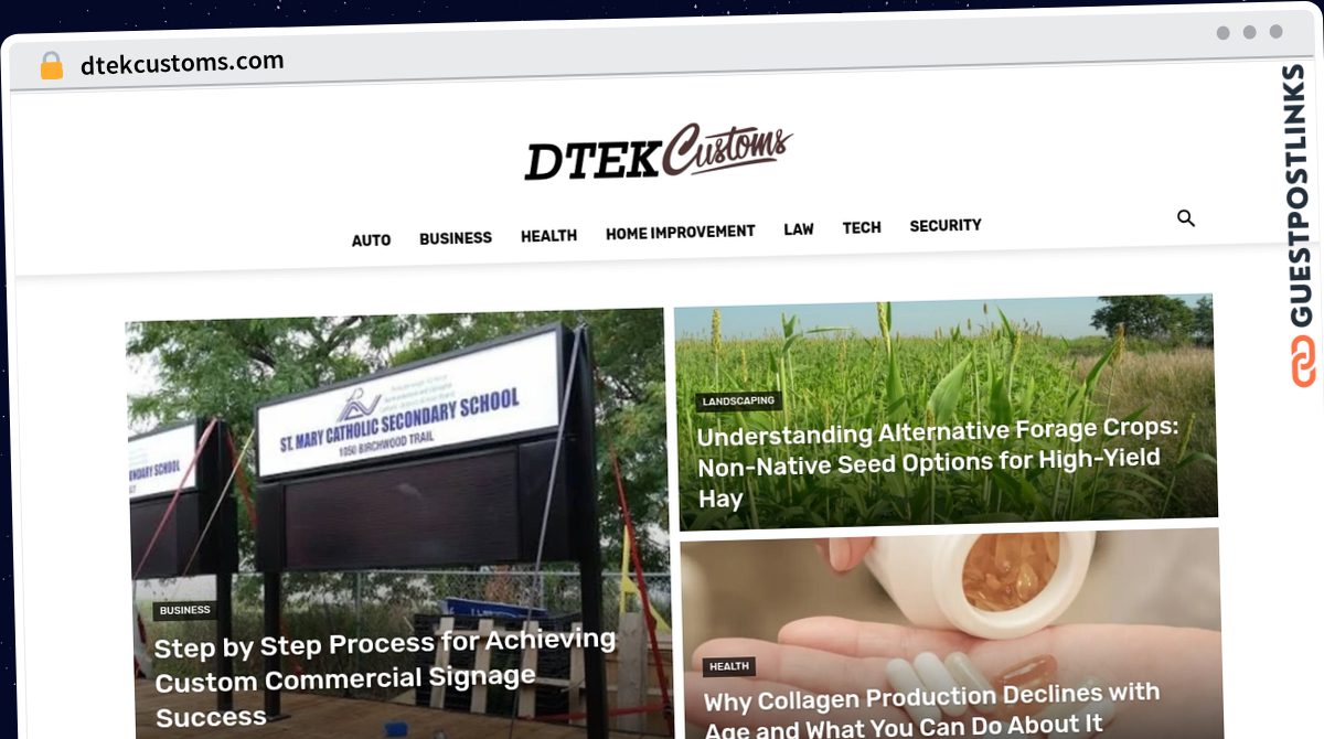 Publish Guest Post on dtekcustoms.com