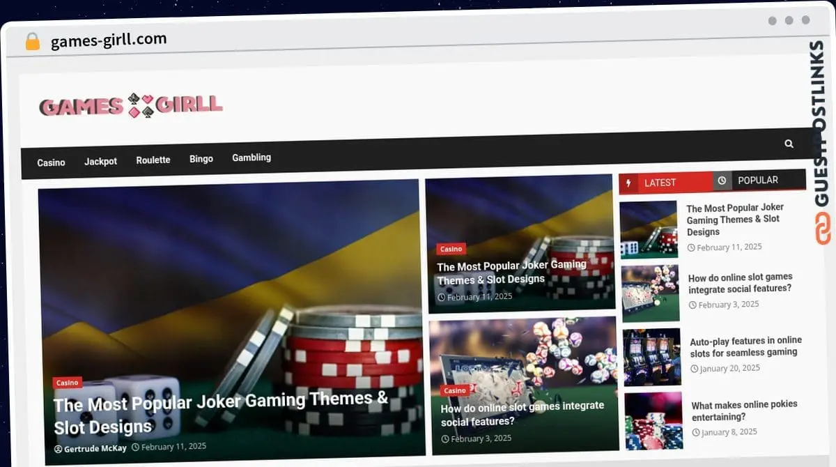 Publish Guest Post on games-girll.com