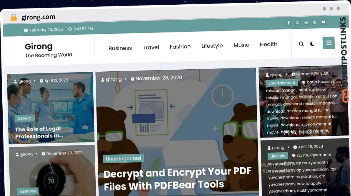 Publish Guest Post on girong.com