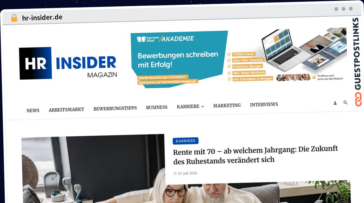 Publish Guest Post on hr-insider.de