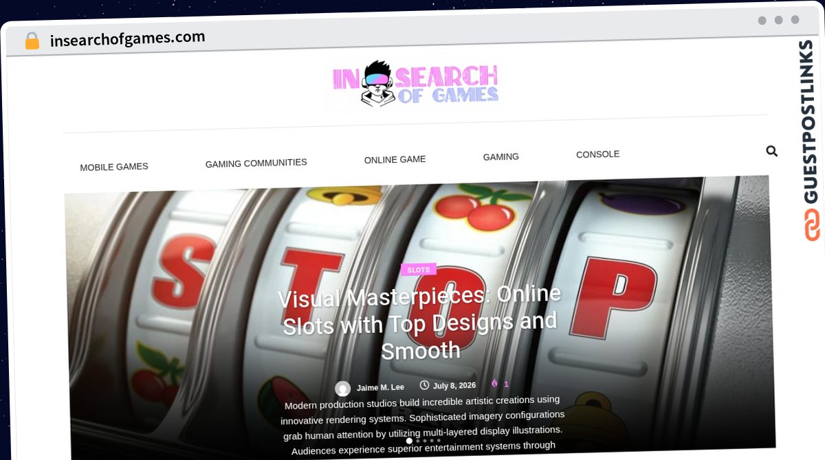 Publish Guest Post on insearchofgames.com