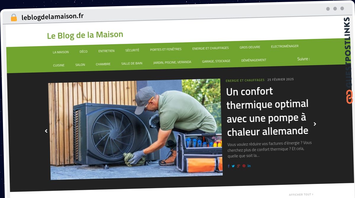Publish Guest Post on leblogdelamaison.fr
