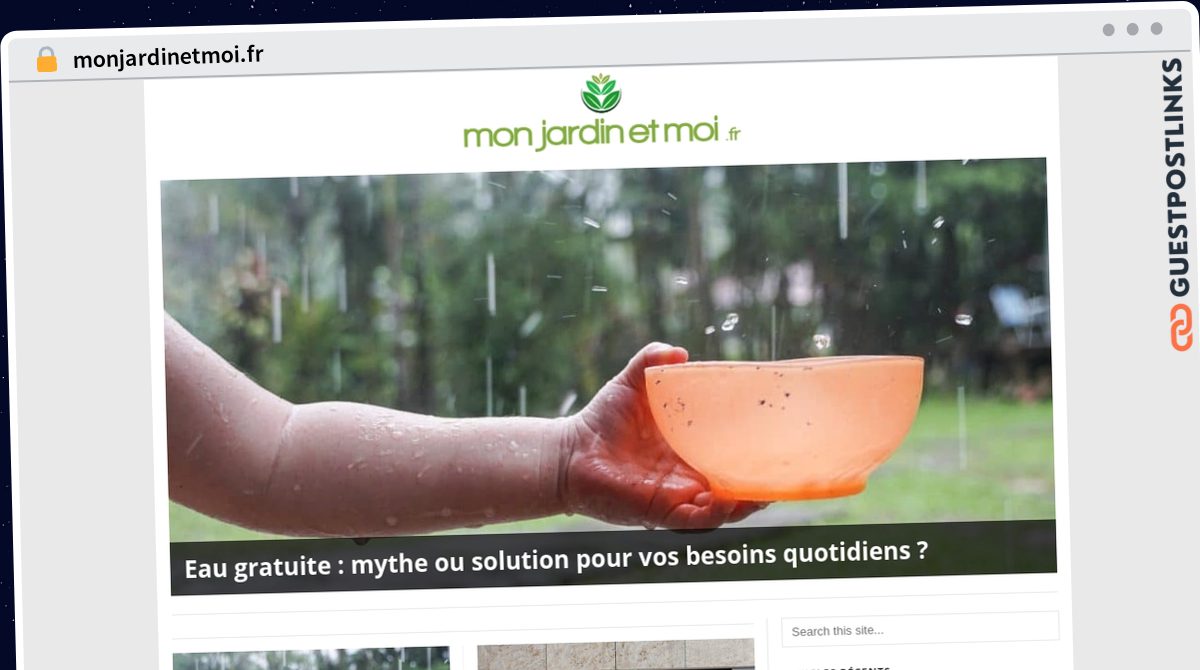 Publish Guest Post on monjardinetmoi.fr