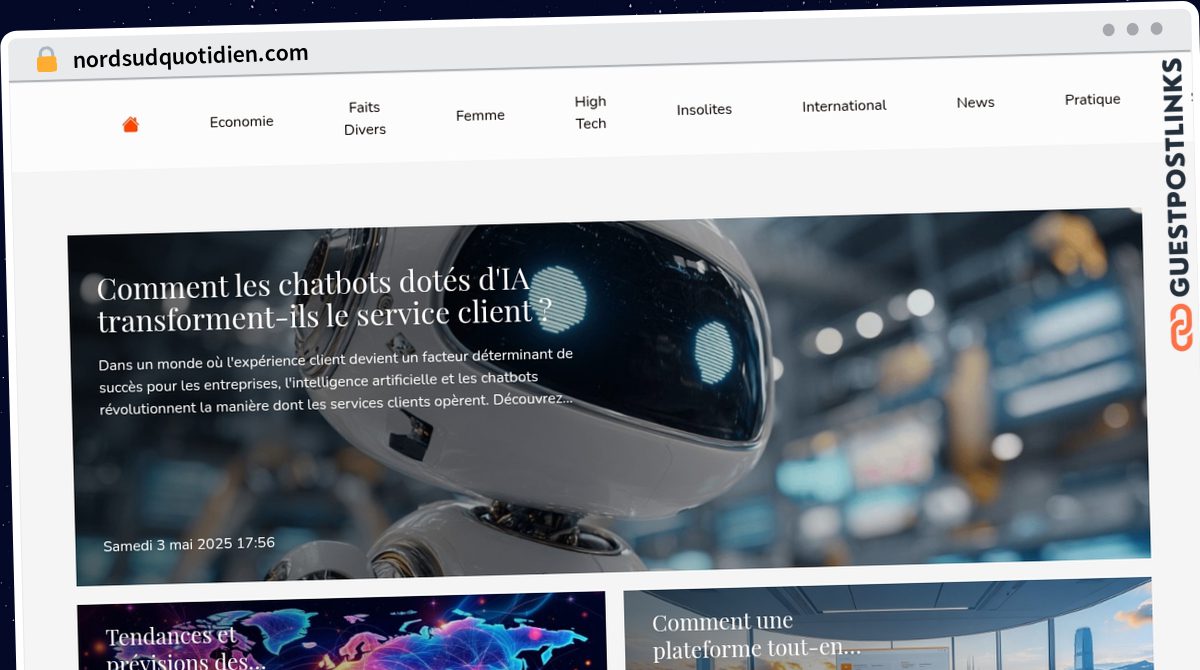 Publish Guest Post on nordsudquotidien.com