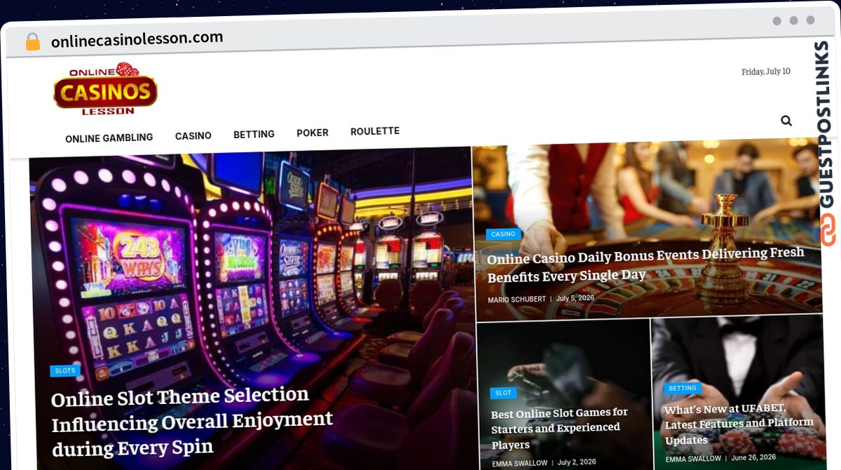 Publish Guest Post on onlinecasinolesson.com