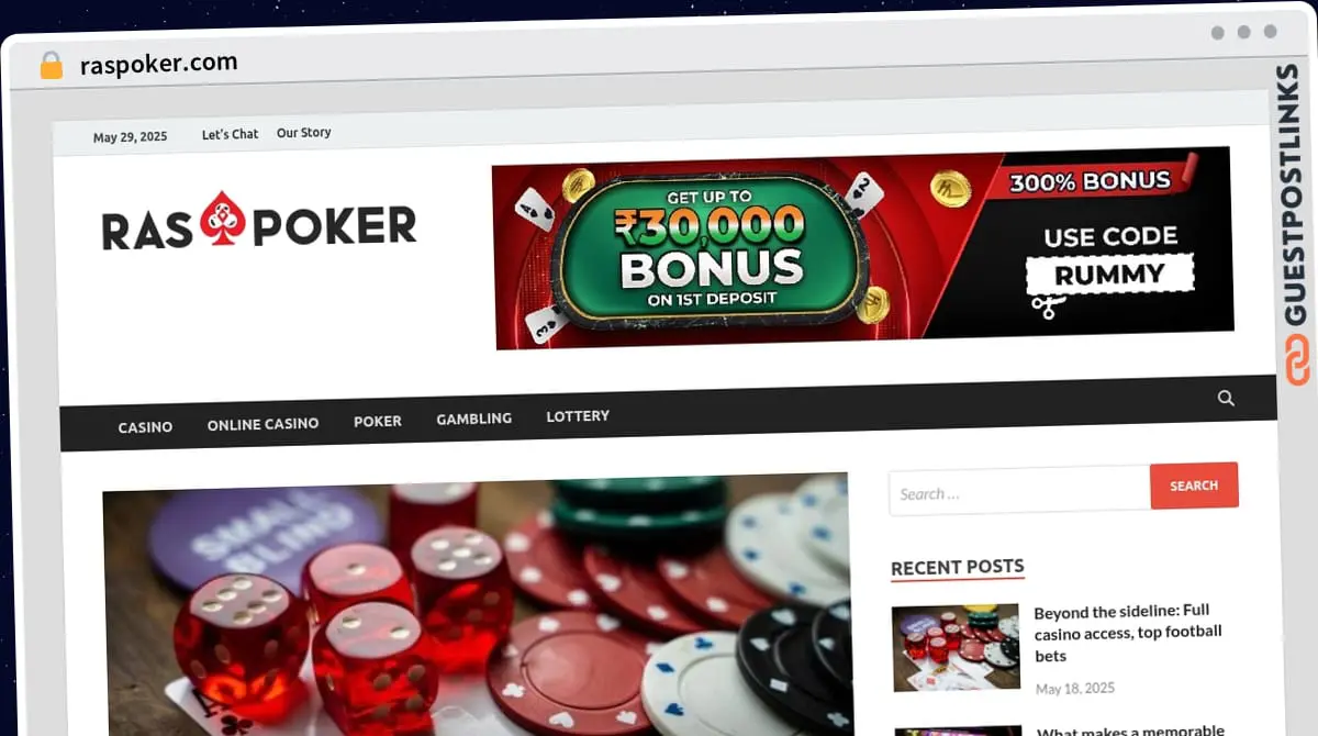 Publish Guest Post on raspoker.com