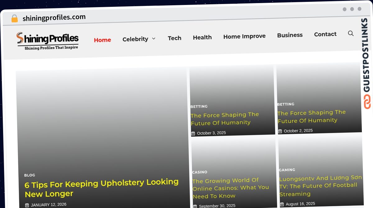 Publish Guest Post on shiningprofiles.com
