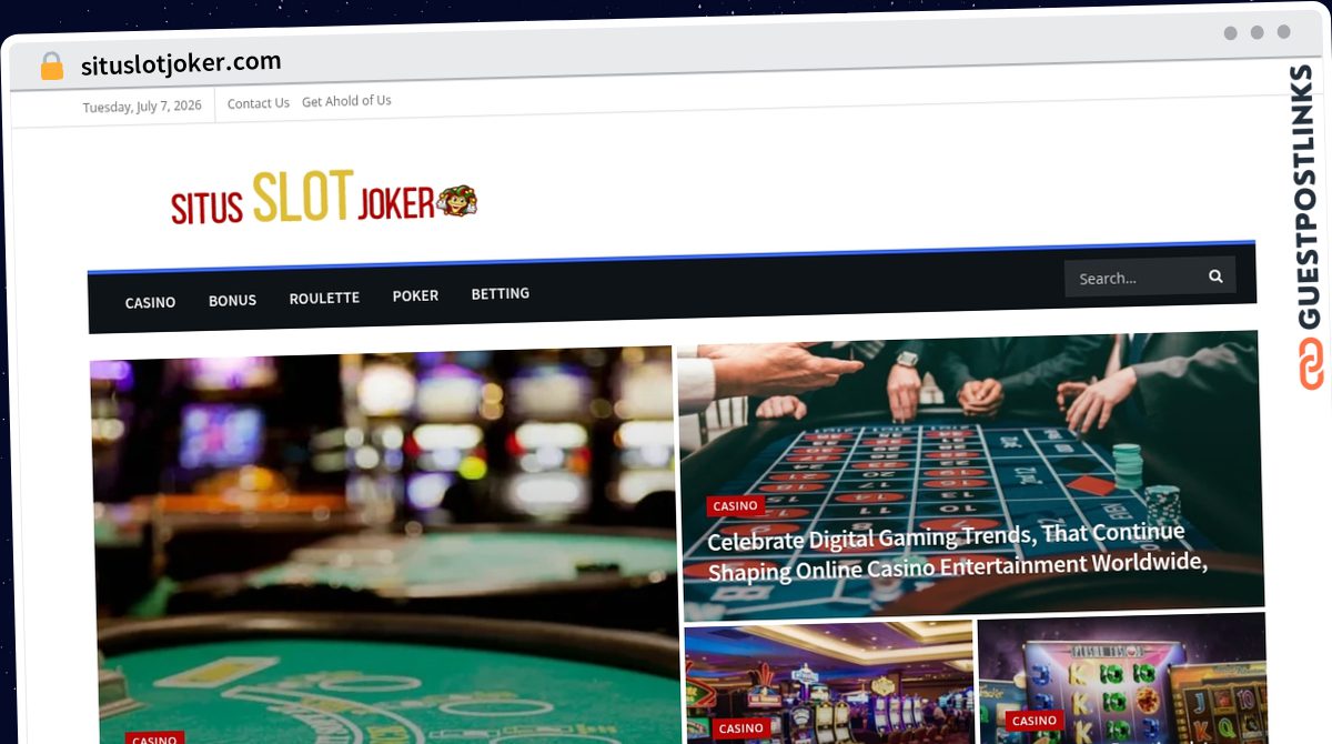 Publish Guest Post on situslotjoker.com