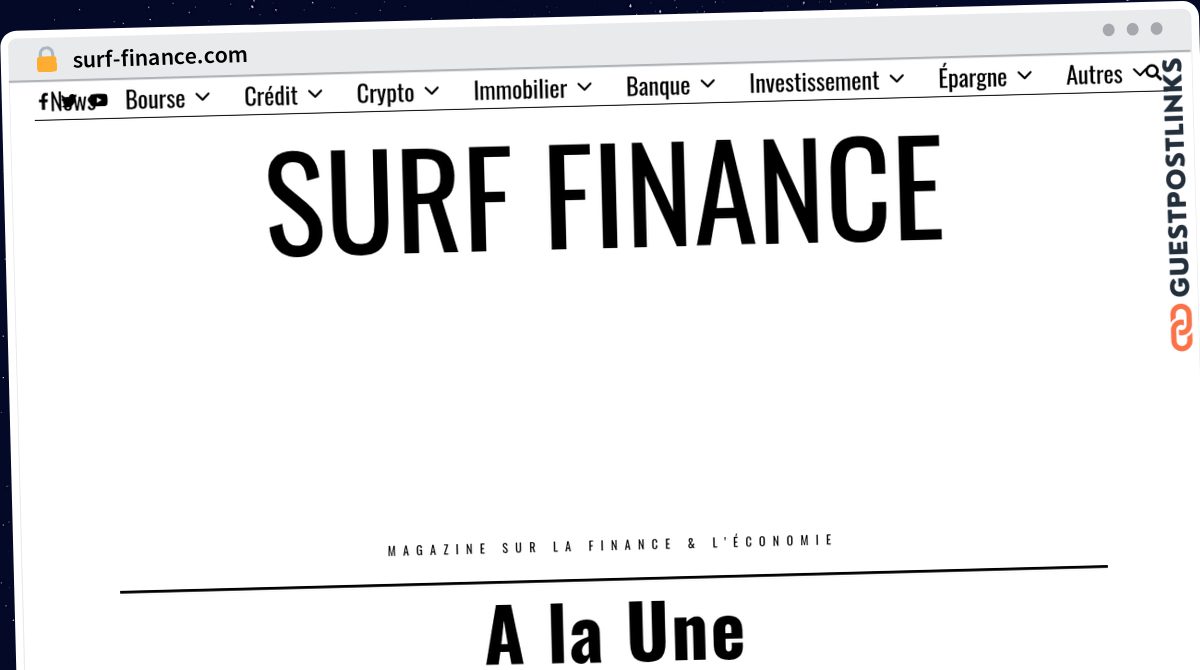 Publish Guest Post on surf-finance.com