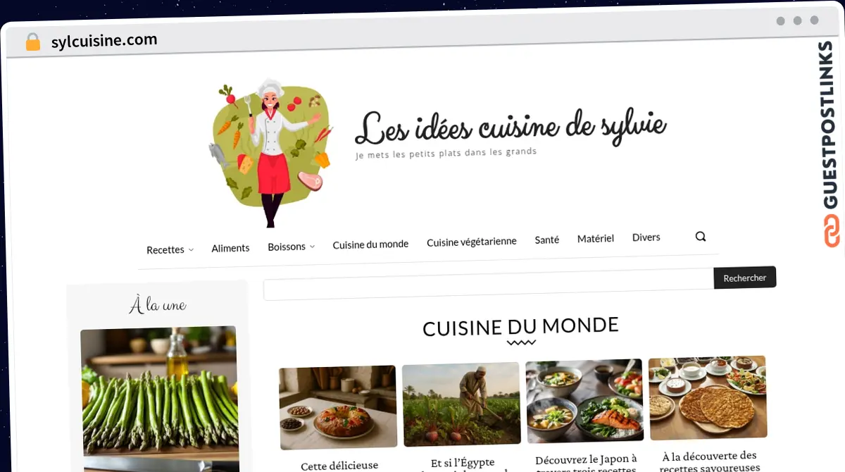 Publish Guest Post on sylcuisine.com