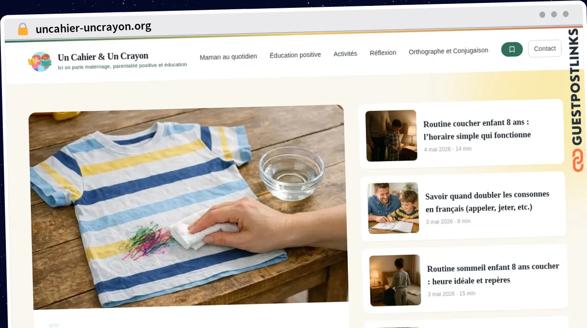 Publish Guest Post on uncahier-uncrayon.org