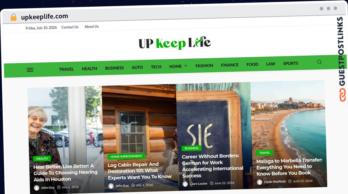 Publish Guest Post on upkeeplife.com