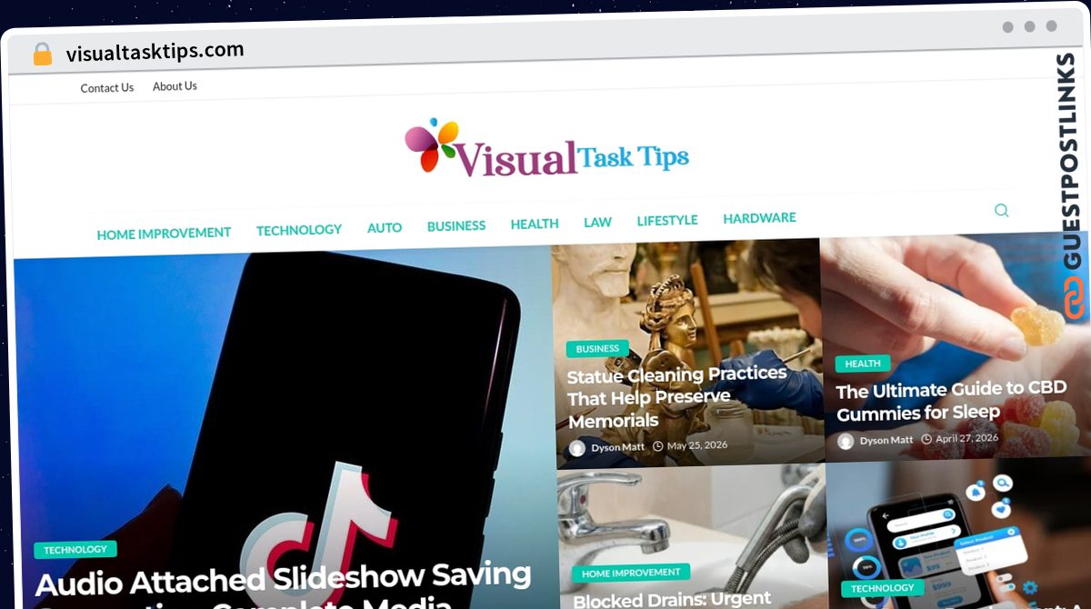 Publish Guest Post on visualtasktips.com