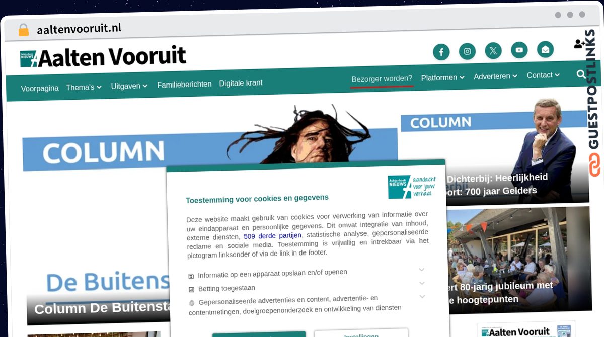 Publish Guest Post on aaltenvooruit.nl