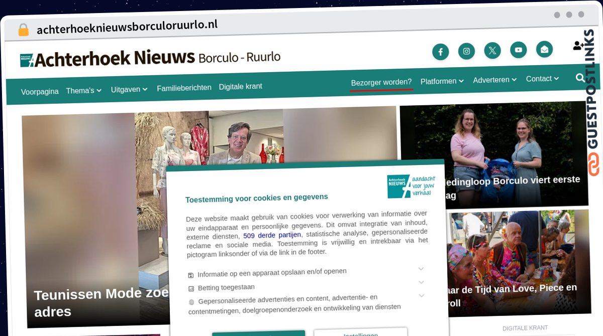 Publish Guest Post on achterhoeknieuwsborculoruurlo.nl