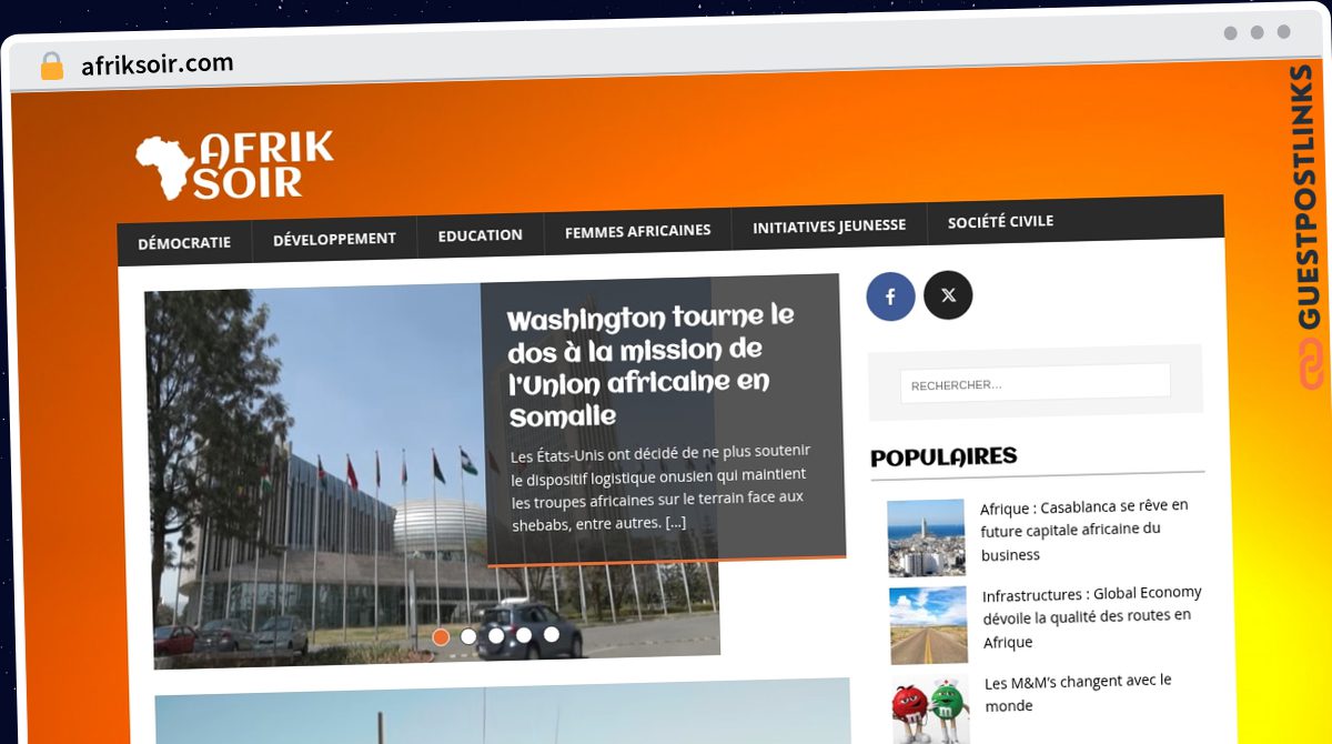 Publish Guest Post on afriksoir.com