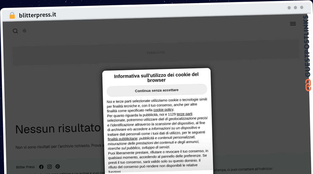 Publish Guest Post on blitterpress.it