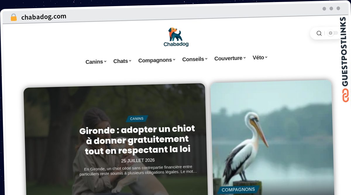 Publish Guest Post on chabadog.com
