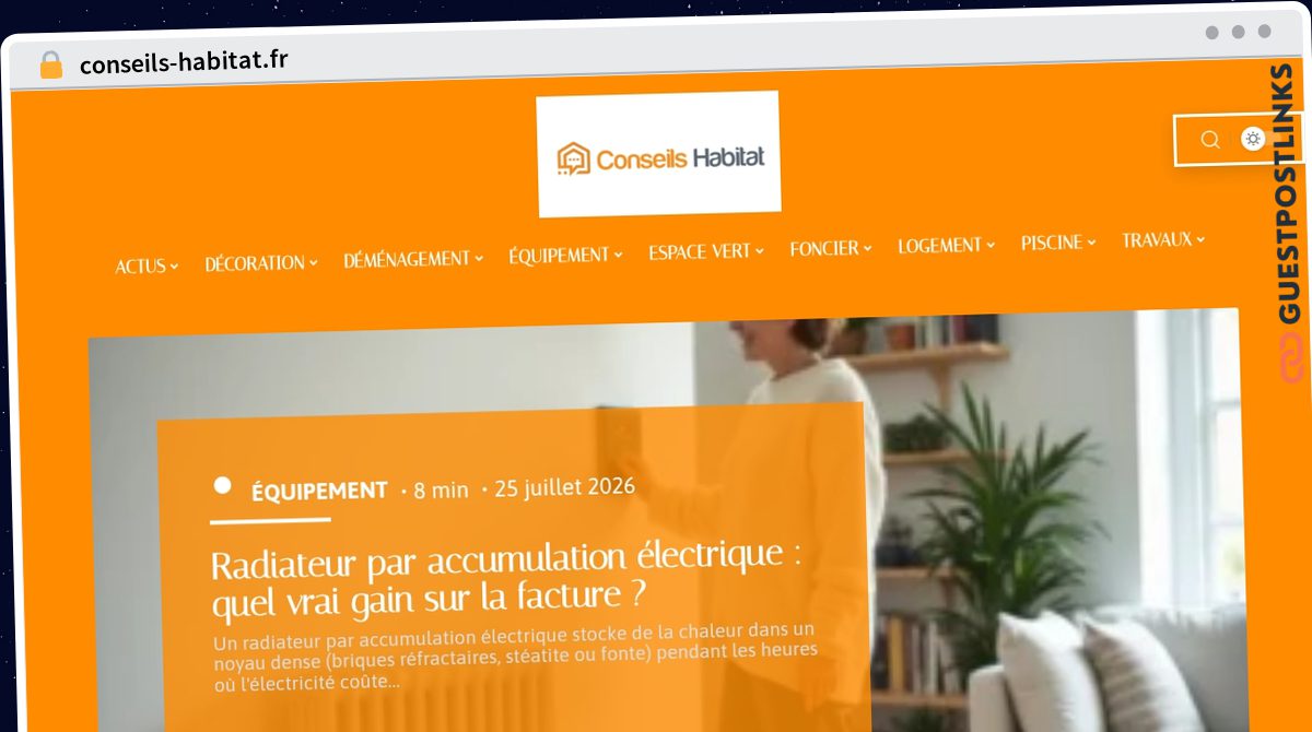Publish Guest Post on conseils-habitat.fr