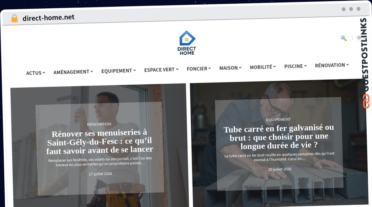 Publish Guest Post on direct-home.net