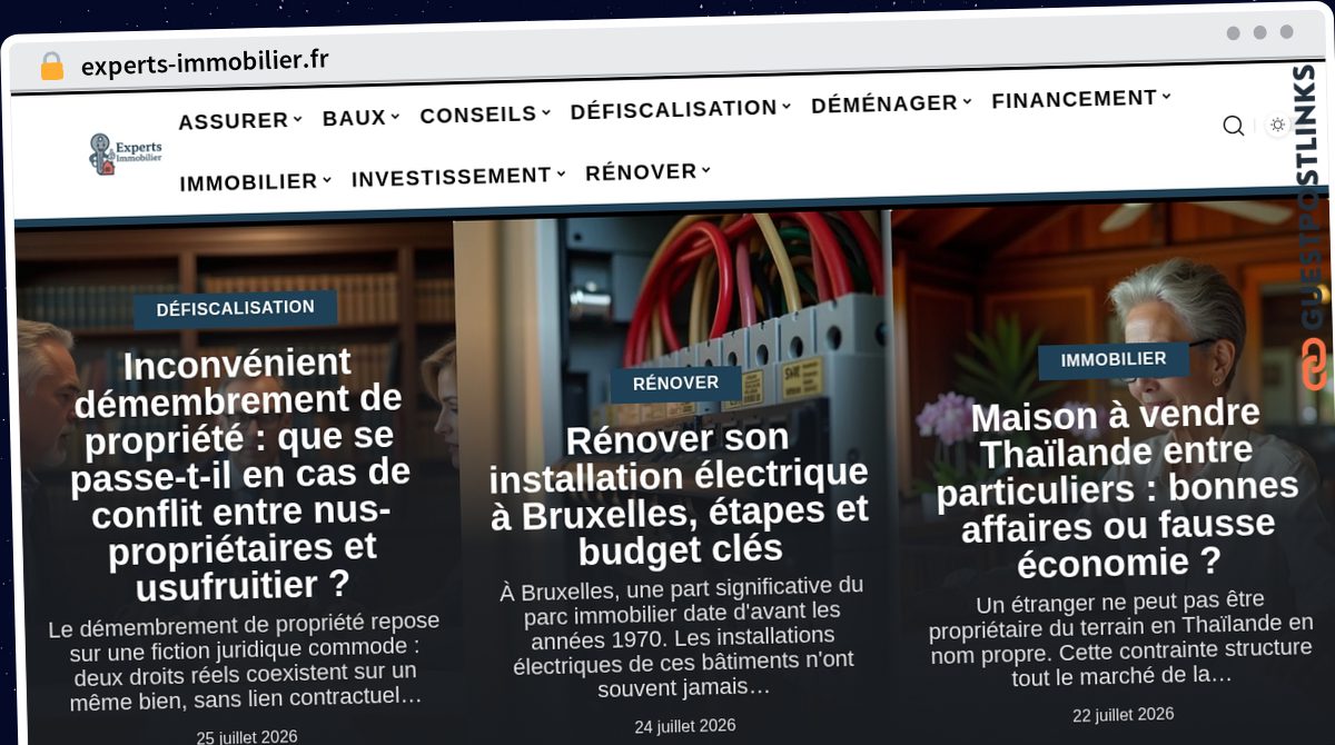 Publish Guest Post on experts-immobilier.fr