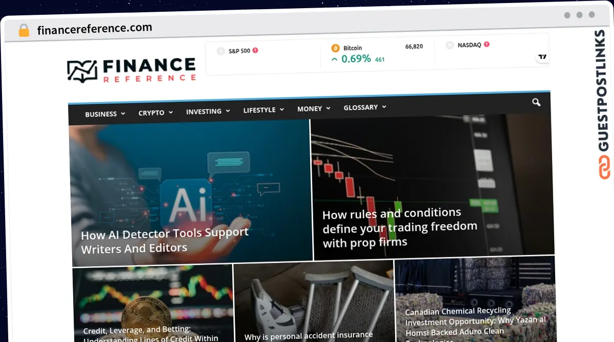 Publish Guest Post on financereference.com
