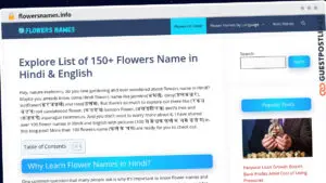 Publish Guest Post on flowersnames.info