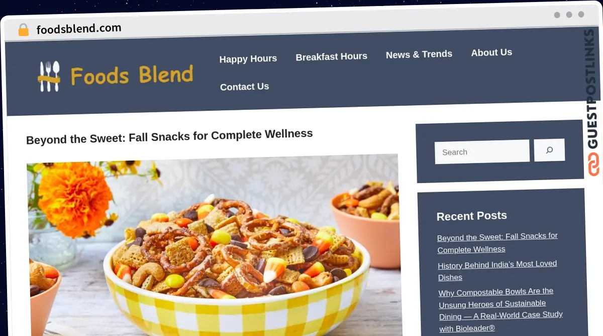 Publish Guest Post on foodsblend.com