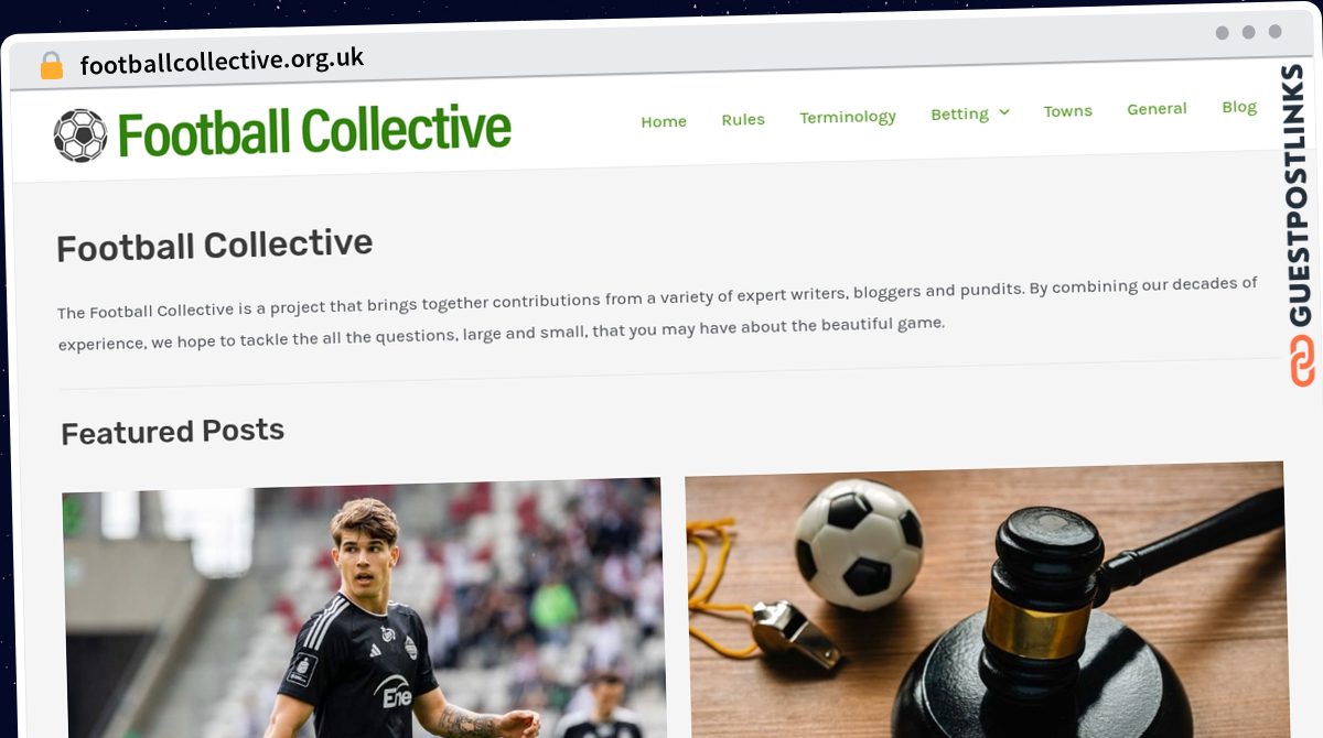 Publish Guest Post on footballcollective.org.uk