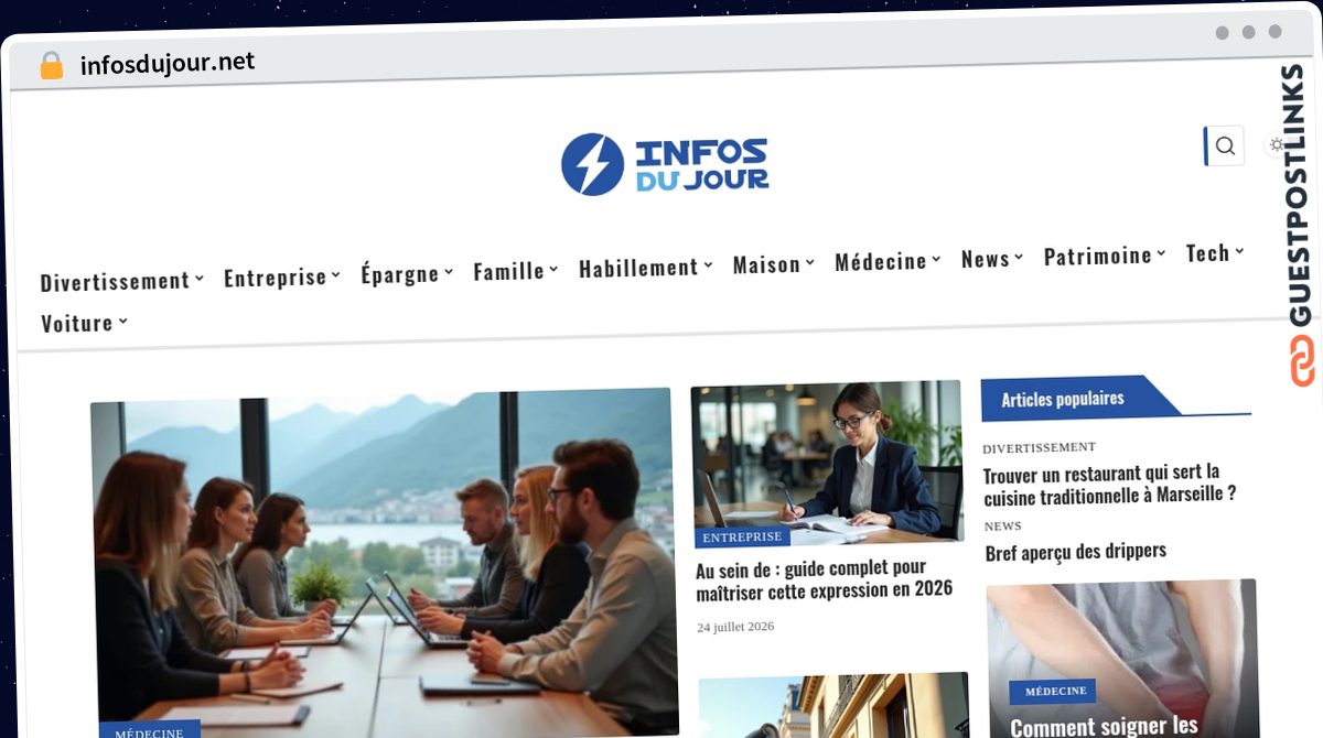 Publish Guest Post on infosdujour.net