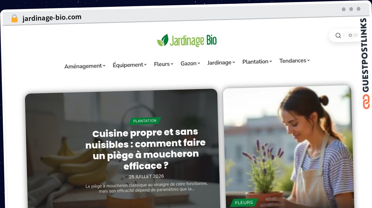 Publish Guest Post on jardinage-bio.com