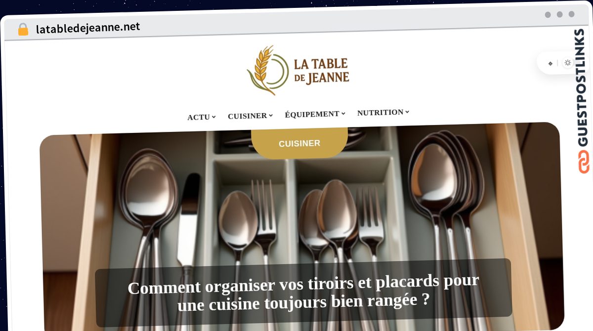 Publish Guest Post on latabledejeanne.net