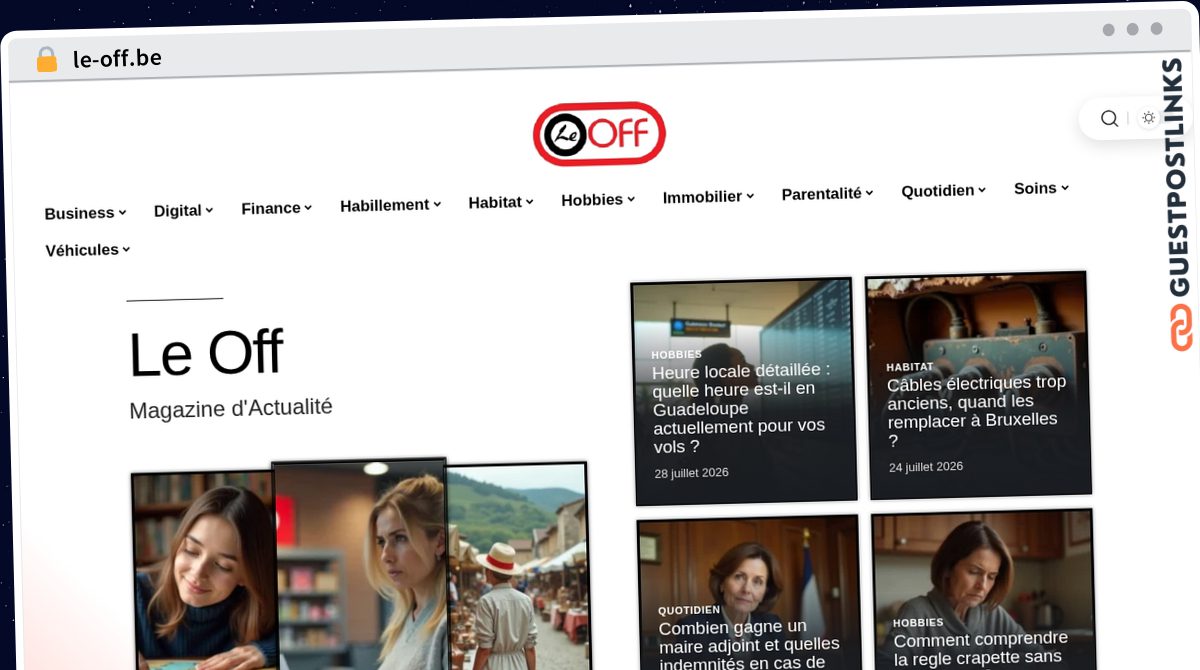 Publish Guest Post on le-off.be