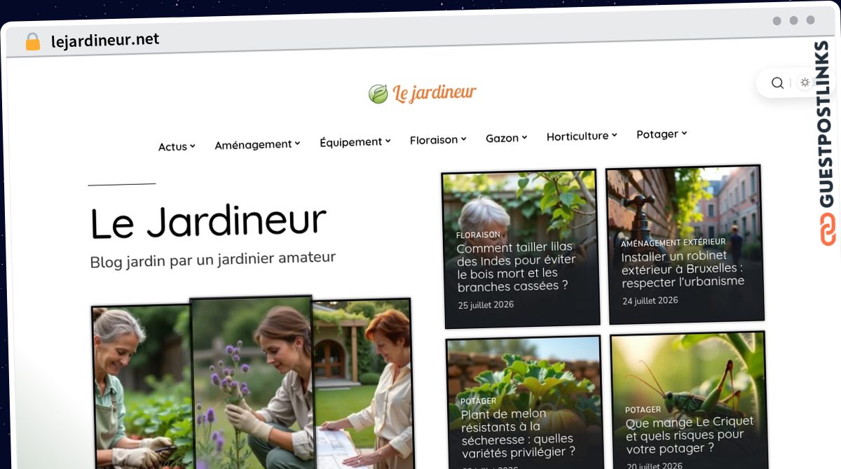 Publish Guest Post on lejardineur.net
