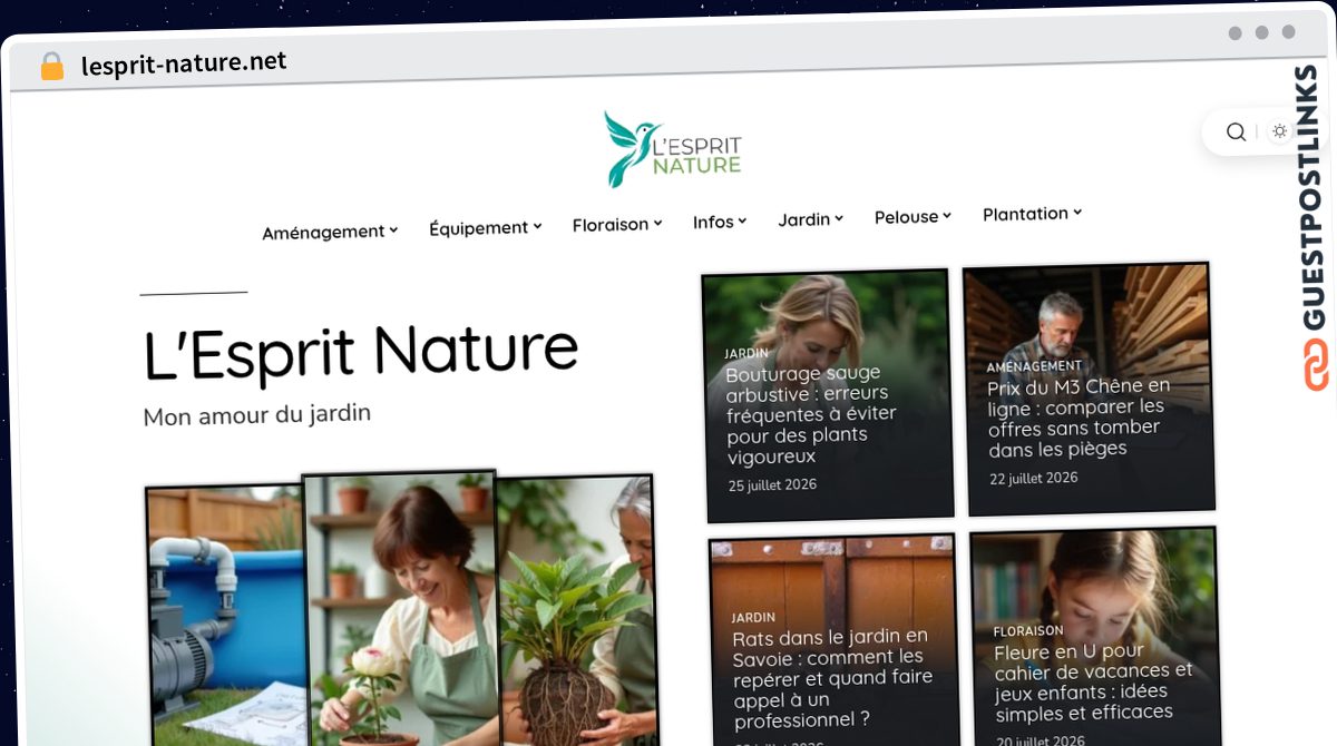 Publish Guest Post on lesprit-nature.net
