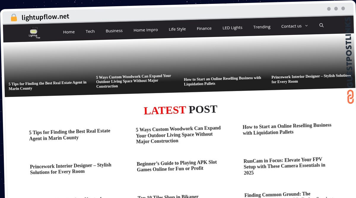 Publish Guest Post on lightupflow.net