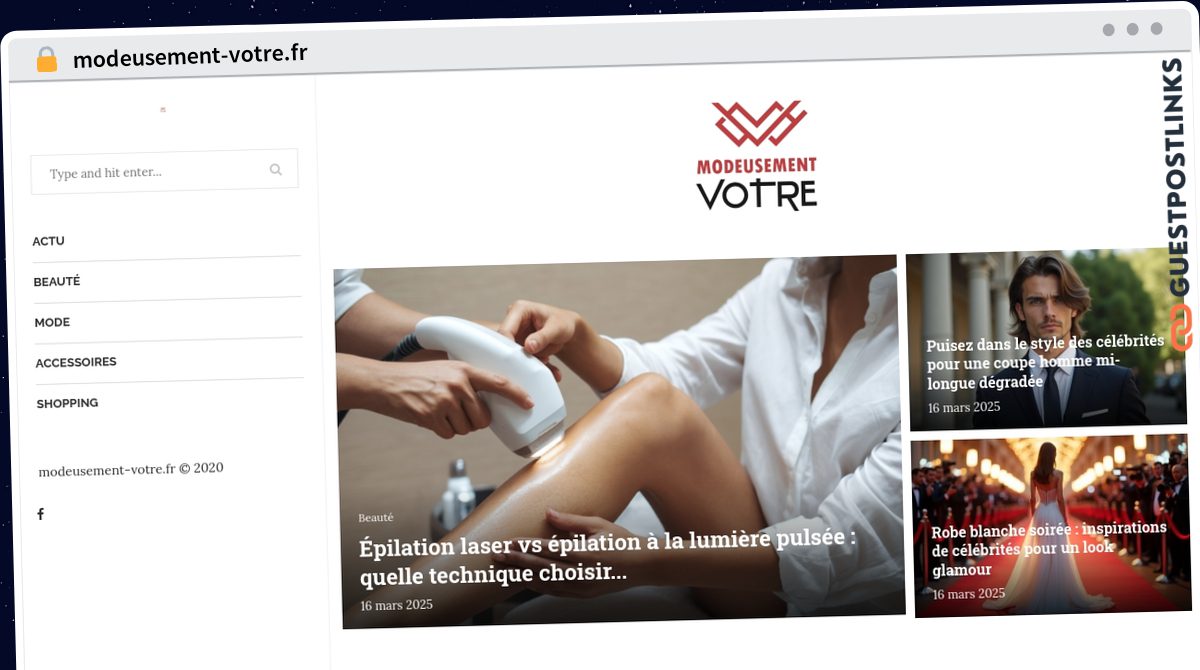 Publish Guest Post on modeusement-votre.fr
