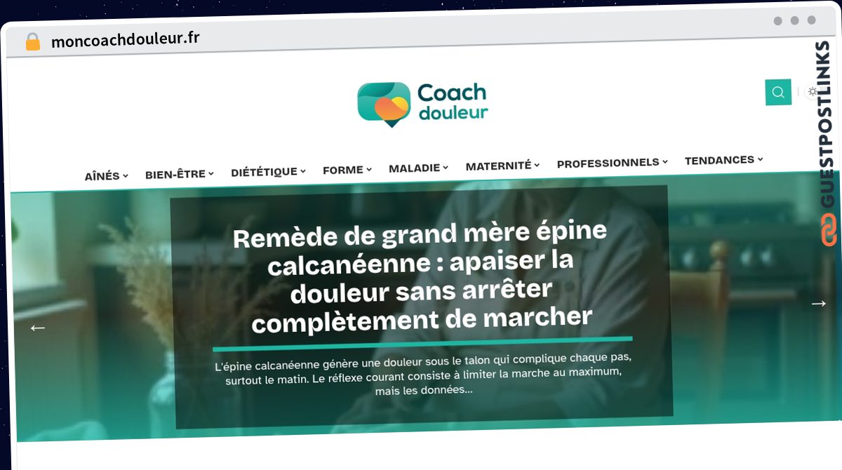 Publish Guest Post on moncoachdouleur.fr