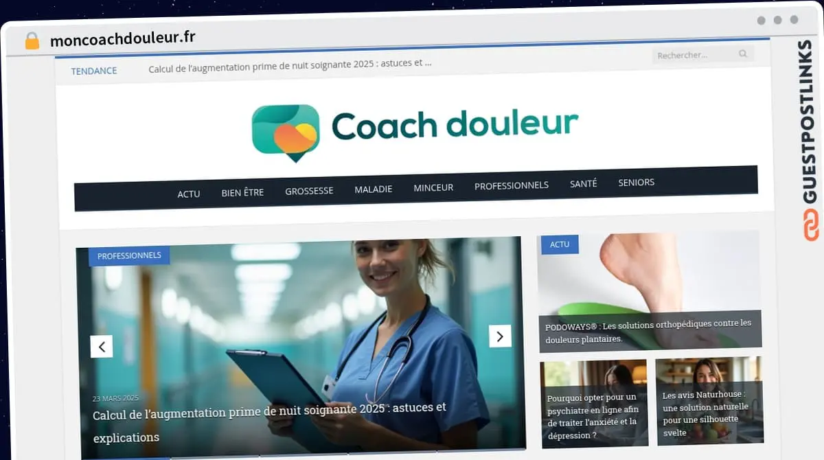 Publish Guest Post on moncoachdouleur.fr