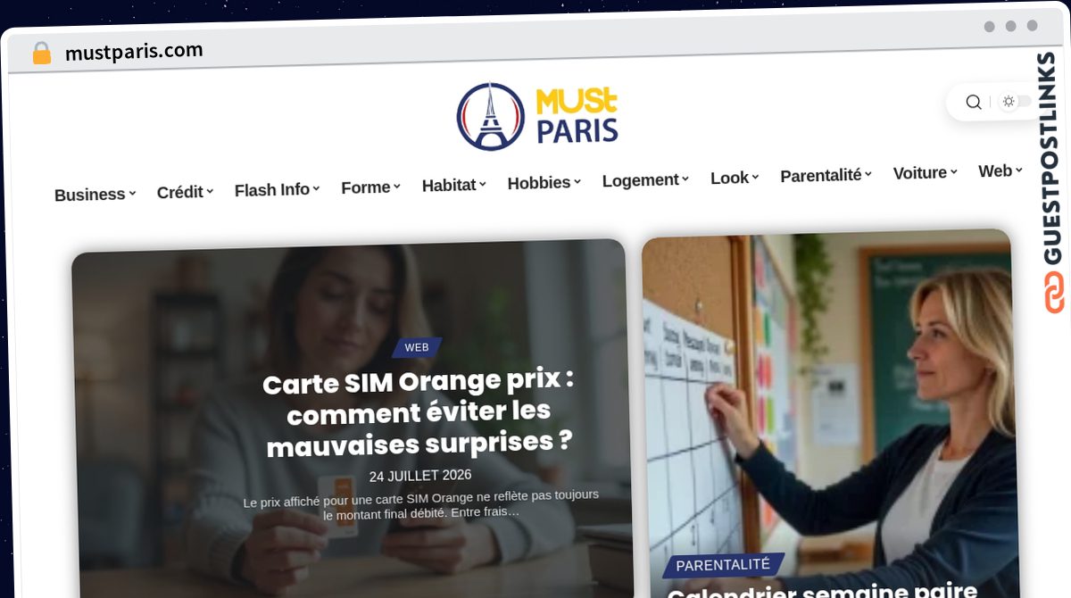 Publish Guest Post on mustparis.com