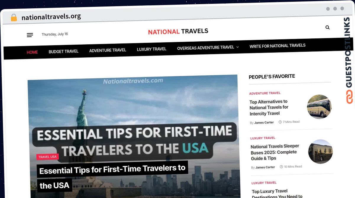 Publish Guest Post on nationaltravels.org