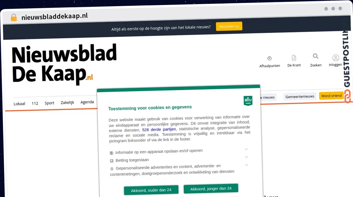 Publish Guest Post on nieuwsbladdekaap.nl