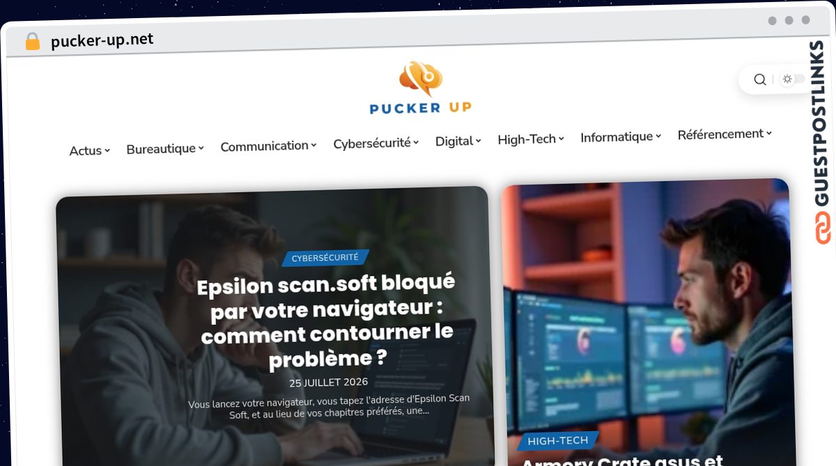 Publish Guest Post on pucker-up.net