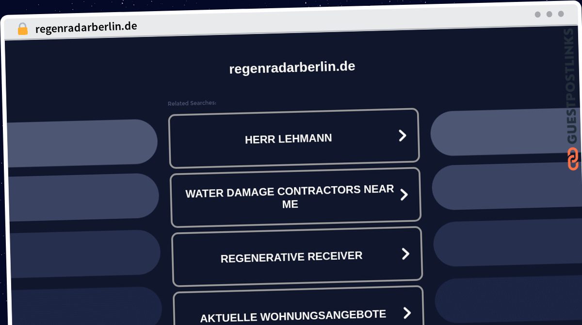 Publish Guest Post on regenradarberlin.de