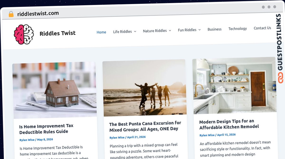 Publish Guest Post on riddlestwist.com