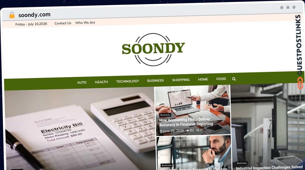 Publish Guest Post on soondy.com