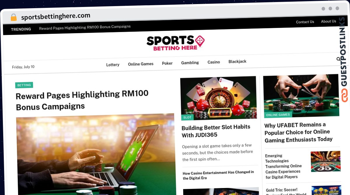 Publish Guest Post on sportsbettinghere.com