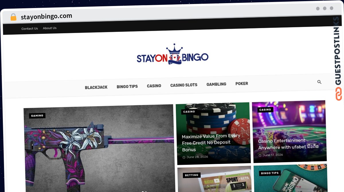 Publish Guest Post on stayonbingo.com