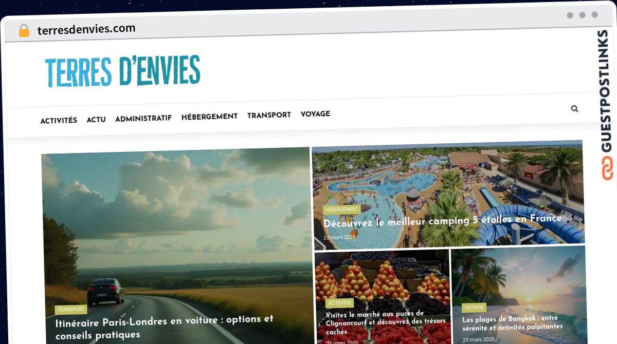 Publish Guest Post on terresdenvies.com